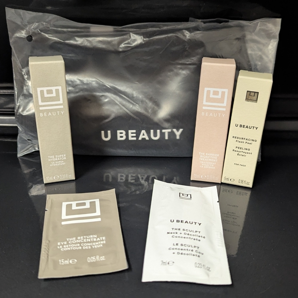 U Beauty Deluxe Samples Skincare Set with Travel Pouch